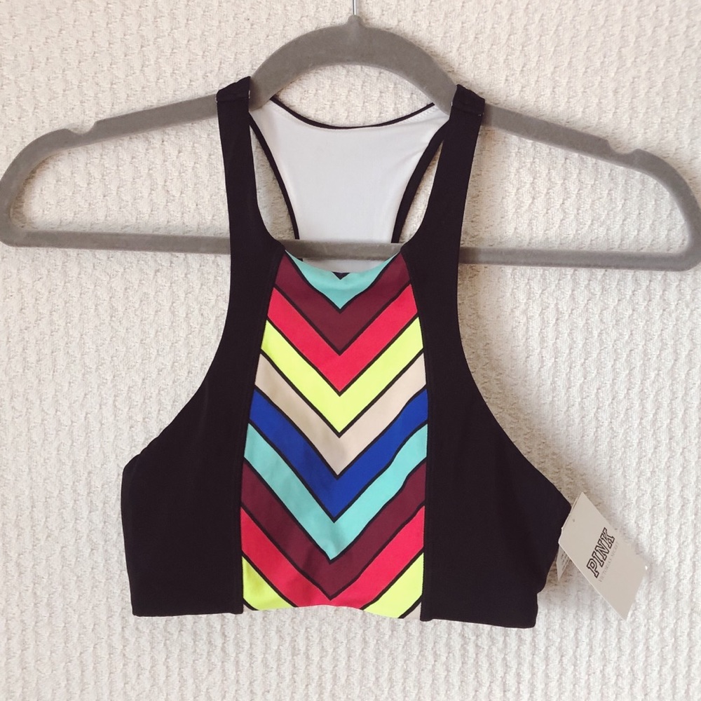 PINK High-neck Swimsuit Top